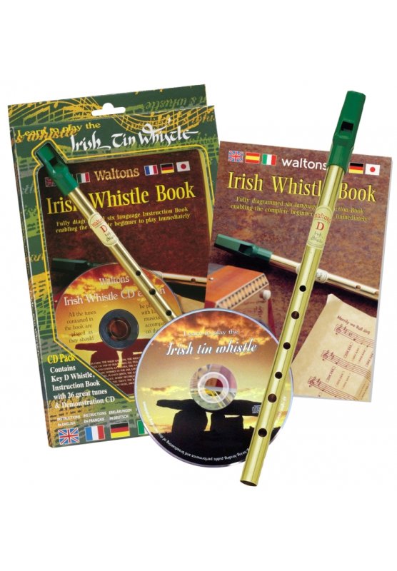 Waltons - Irish Tin Whistle Triple - D Whistle + Book + CD #08AWAL-1514
