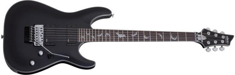 Schecter - Damien Platinum 6 Floyd Rose 6 String Electric Guitar - Satin Black #1183-SHC