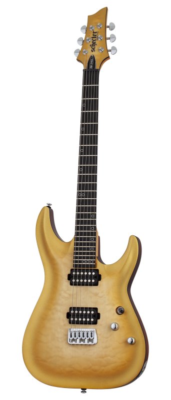 Schecter - Omen Extreme-II Electric Guitar, Natural Gold Burst #1325-SHC