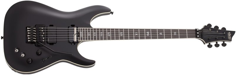 Schecter - Solid Body Electric Guitar with Swamp Ash Body - Satin Black #1348-SHC