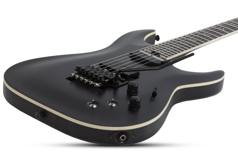 Schecter - Solid Body Electric Guitar with Swamp Ash Body - Satin Black #1348-SHC