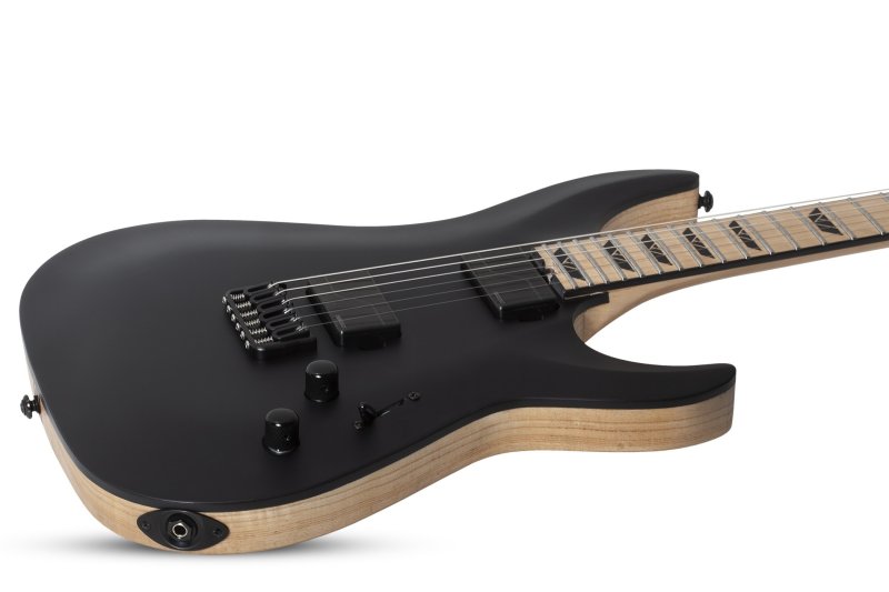 Schecter - C-1 SLS Custom Electric Guitar, Satin Black #1382-SHC
