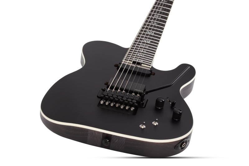 Schecter - PT-7 SLS Elite Evil Twin 7-String Electric Guitar, Satin Black #1384-SHC