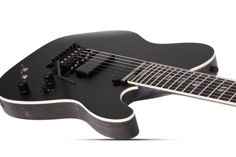 Schecter - PT-7 SLS Elite Evil Twin 7-String Electric Guitar, Satin Black #1384-SHC