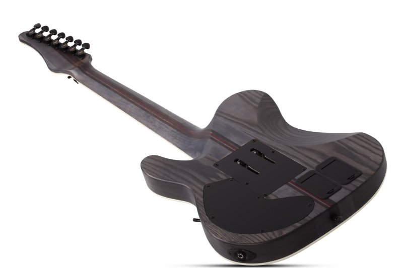 Schecter - PT-7 SLS Elite Evil Twin 7-String Electric Guitar, Satin Black #1384-SHC