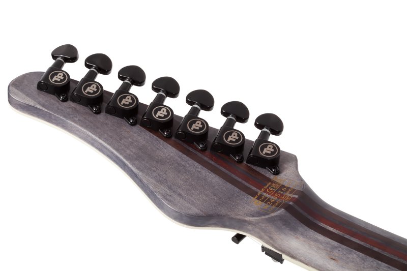 Schecter - PT-7 SLS Elite Evil Twin 7-String Electric Guitar, Satin Black #1384-SHC