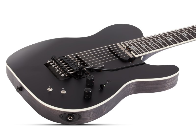 Schecter - PT-7 SLS Elite Evil Twin 7-String Electric Guitar, Satin Black #1384-SHC
