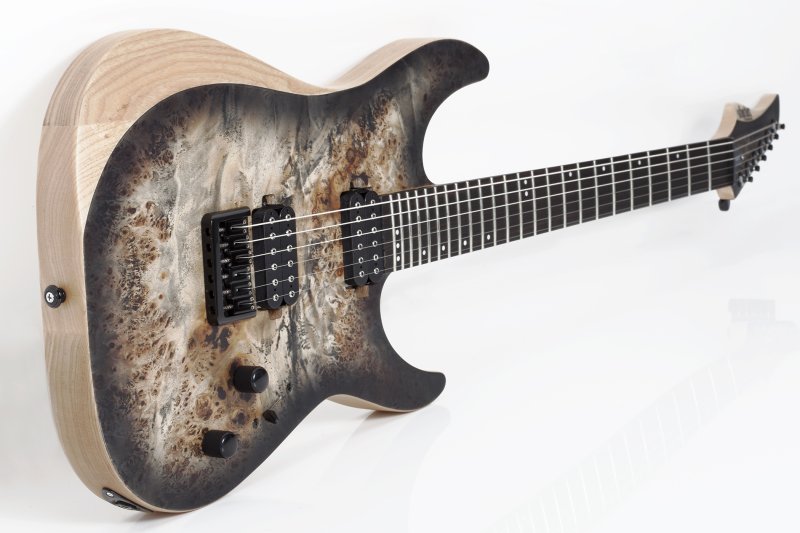 Schecter - Reaper-6 Solid Body Electric Guitar, Satin Charcoal Burst #1500-SHC
