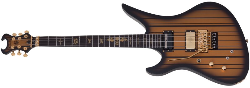 Schecter - Synyster Gates Custom-S Left-Handed Electric Guitar, Satin Gold Burst #1744-SHC