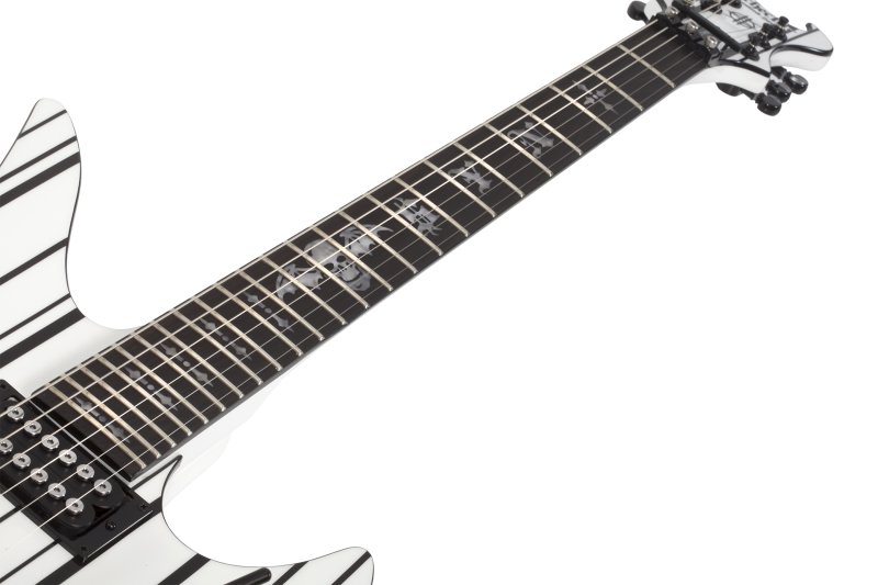 Schecter - Synyster Standard Electric Guitar, Gloss White w/Black Pinstripes #1746-SHC