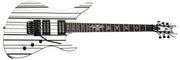 Schecter - Synyster Standard Electric Guitar, Gloss White w/Black Pinstripes #1746-SHC