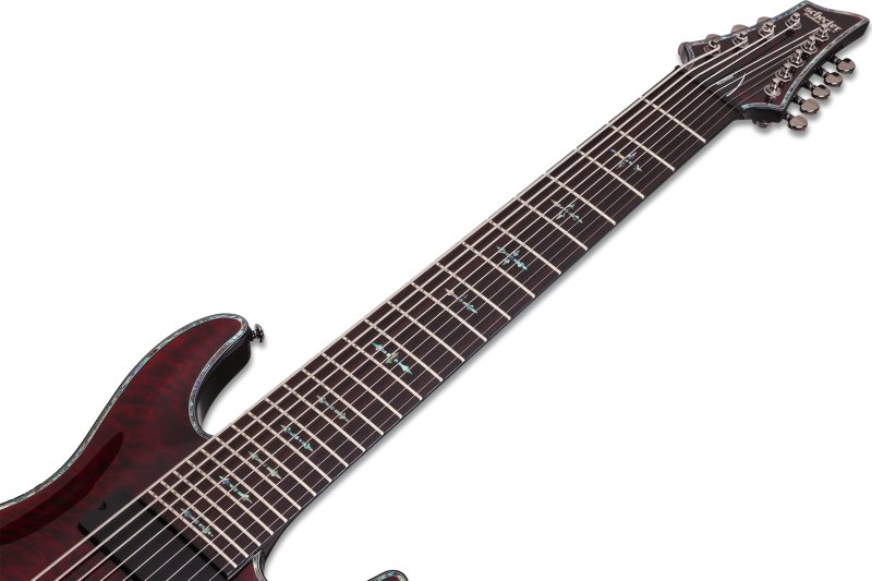 Schecter - 9-String Solid-Body Electric Guitar, Black Cherry #1781-SHC