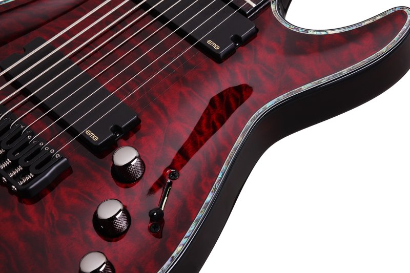 Schecter - 9-String Solid-Body Electric Guitar, Black Cherry #1781-SHC