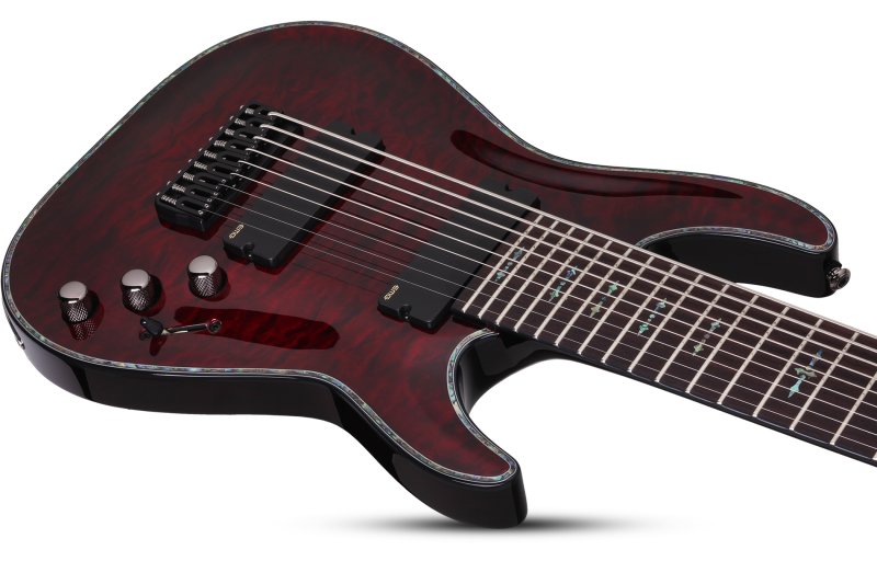 Schecter - 9-String Solid-Body Electric Guitar, Black Cherry #1781-SHC