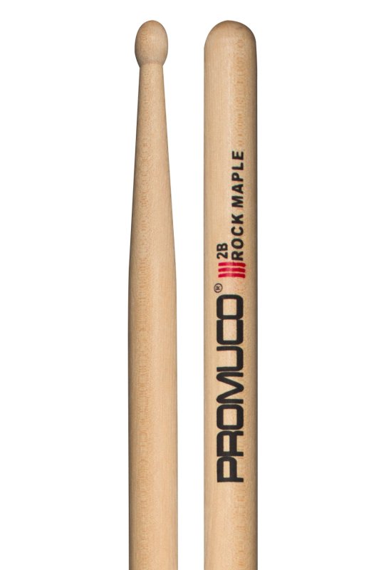 Promuco - Rock Maple Drumsticks - 2B, Wood Tip #18022BX