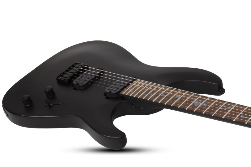 Schecter - Damien-6 Electric Guitar, Satin Black #2470-SHC