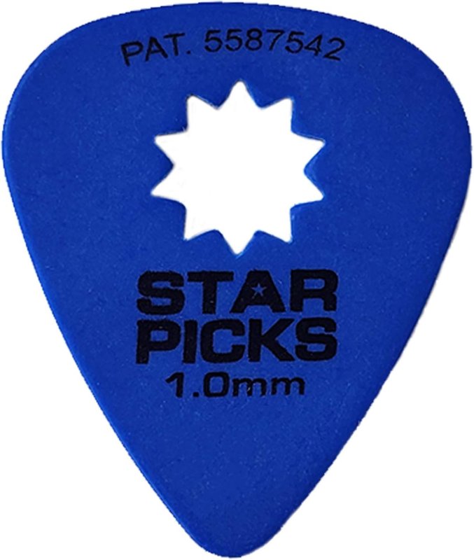 Cleartone - Star Picks Delrin Guitar Picks - 1.00mm Blue (72 Pack) #30015-CLR