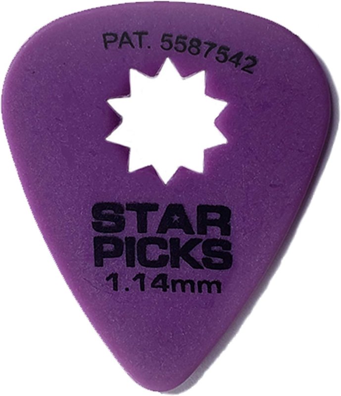 Cleartone - Star Picks Delrin Guitar Picks - 1.14mm Purple (72 Pack) #30016-CLR