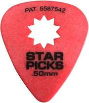 Cleartone - Star Picks Delrin Guitar Picks Blister Pack - .50mm Red (12 Pack) #30021-CLR