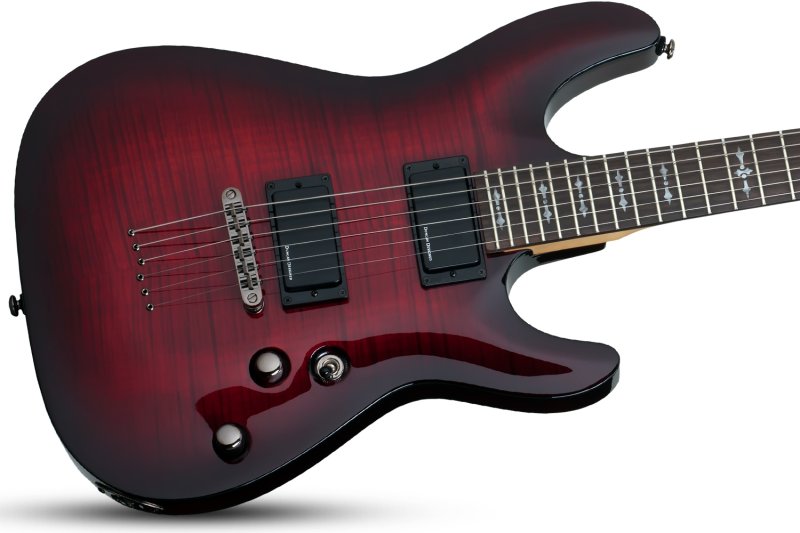 Schecter - Demon-6 Electric Guitar, Crimson Red Burst #3245-SHC