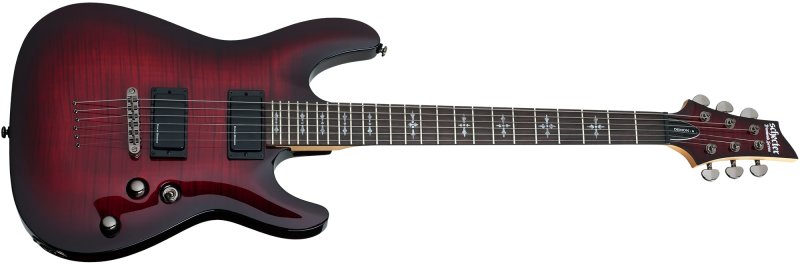Schecter - Demon-6 Electric Guitar, Crimson Red Burst #3245-SHC