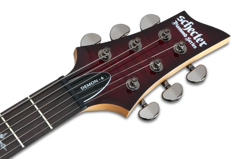 Schecter - Demon-6 Electric Guitar, Crimson Red Burst #3245-SHC