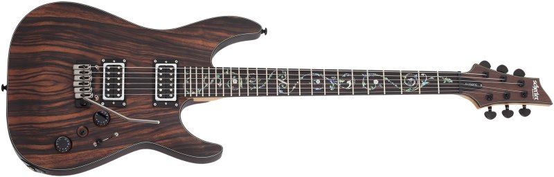 Schecter - C-1 Exotic Ebony Electric Guitar, Natural Satin #3337-SHC