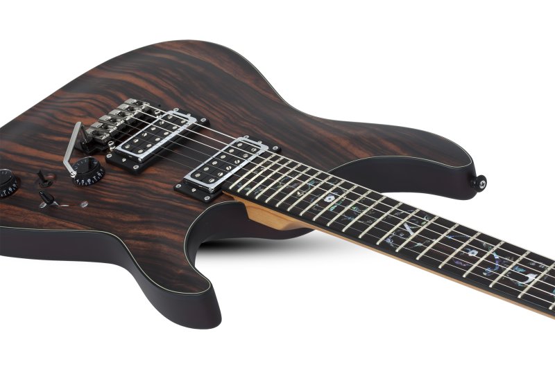Schecter - C-1 Exotic Ebony Electric Guitar, Natural Satin #3337-SHC