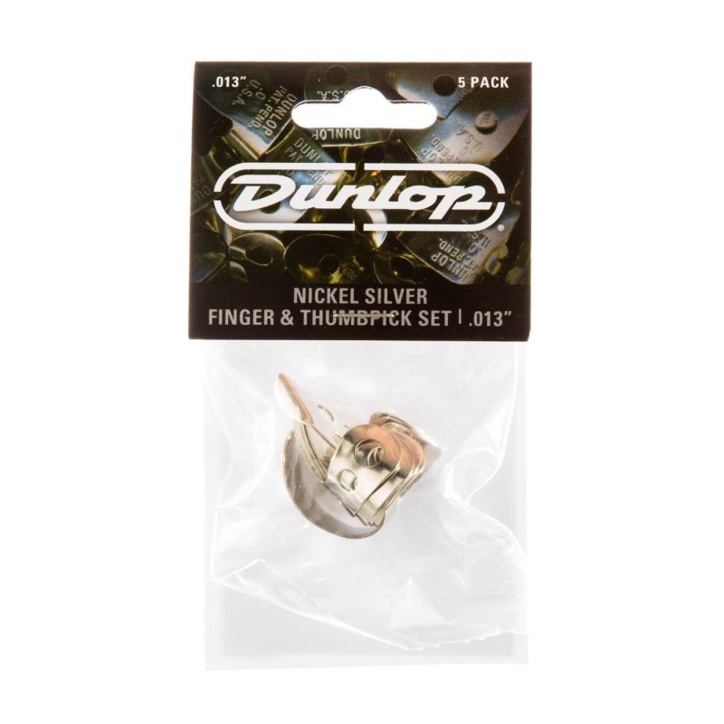 Dunlop - Nickel Silver Finger & Thumbpicks .018" (5-pack) #33P-018