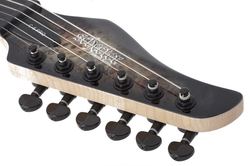 Schecter - C-6 Pro Electric Guitar Burl Top, Coil Split Tap, Charcoal Burst #3631-SHC