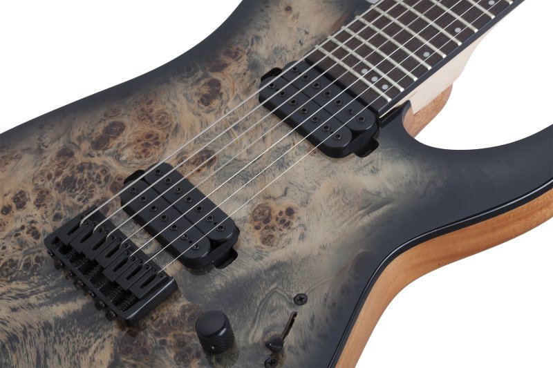 Schecter - C-7 Pro 7-String Electric Guitar, Charcoal Burst #3637-SHC