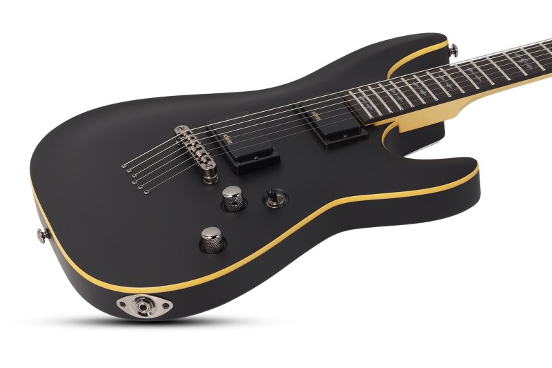 Schecter - Demon-6 String Electric Guitar - Aged Black Satin #3660-SHC