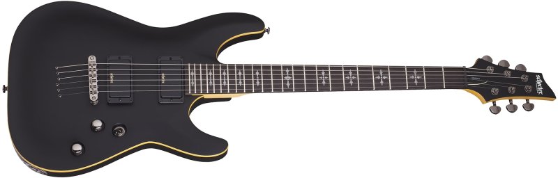 Schecter - Demon-6 String Electric Guitar - Aged Black Satin #3660-SHC