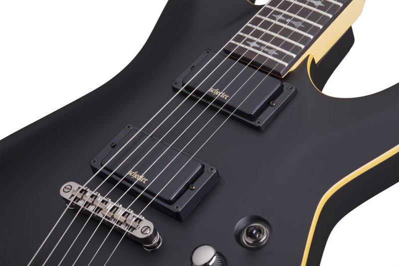 Schecter - Demon-6 String Electric Guitar - Aged Black Satin #3660-SHC