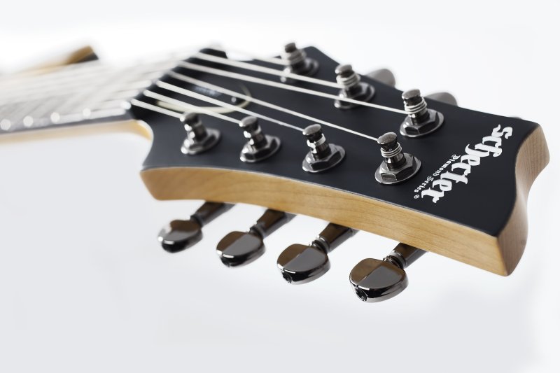 Schecter - Demon-7 Electric Guitar, Aged Black Satin #3662-SHC