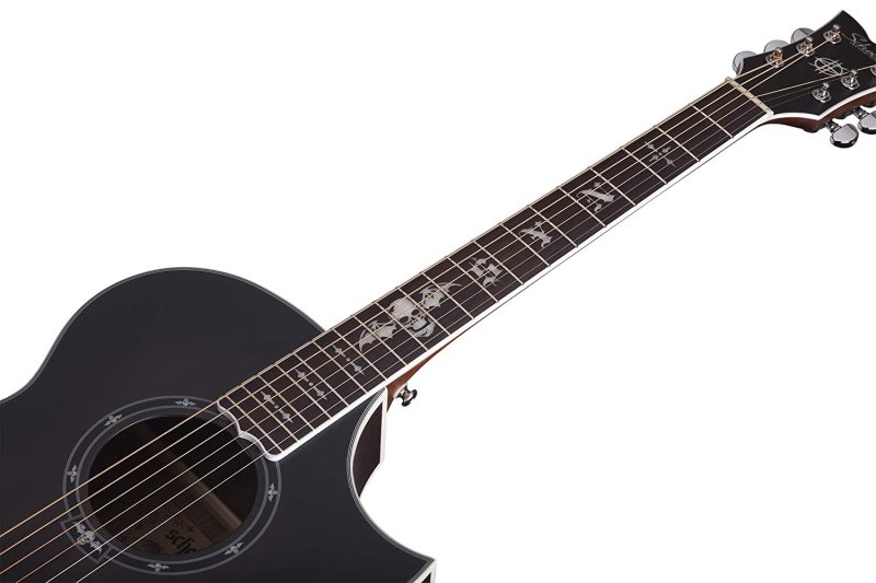 Schecter - Acoustic-Electric Guitar Transparent Black Burst Satin #3701-SHC