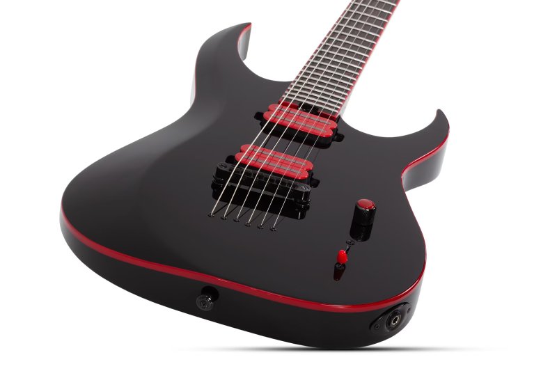 Schecter - Sunset-6 Red Dawn Electric Guitar, Gloss Black #3890-SHC