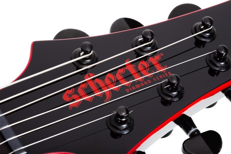 Schecter - Sunset-6 Red Dawn Electric Guitar, Gloss Black #3890-SHC