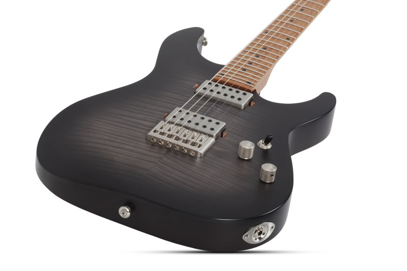 Schecter - C-1 Standard Plus Electric Guitar, Transparent Black Burst #3936-SHC