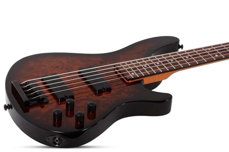 Schecter - C-5 Standard 5-String Electric Bass, Tobacco Burl #3972-SHC
