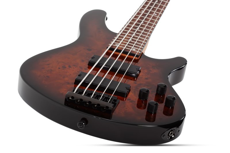 Schecter - C-5 Standard 5-String Electric Bass, Tobacco Burl #3972-SHC