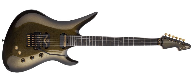 Schecter - Avenger FR-S 50th Anniversary Electric Guitar, Gold Burst #4138-SHC