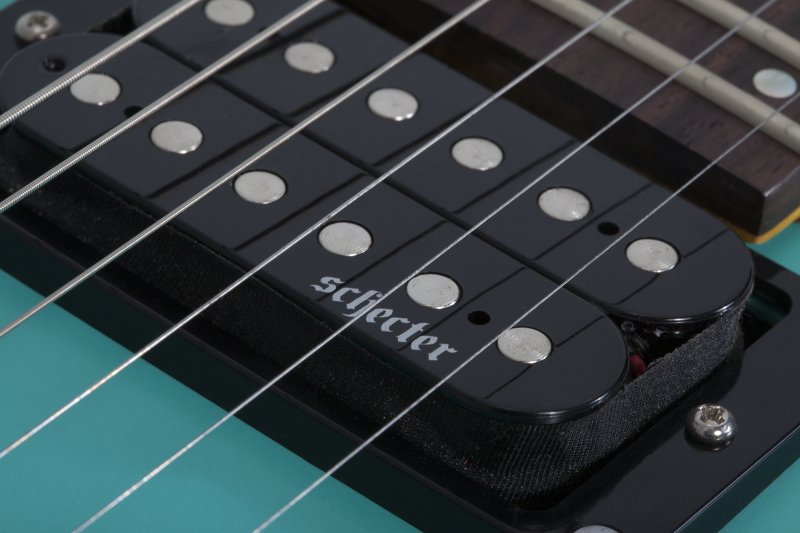 Schecter - C-6 Deluxe 6-String Electric Guitar, Satin Aqua #428-SHC