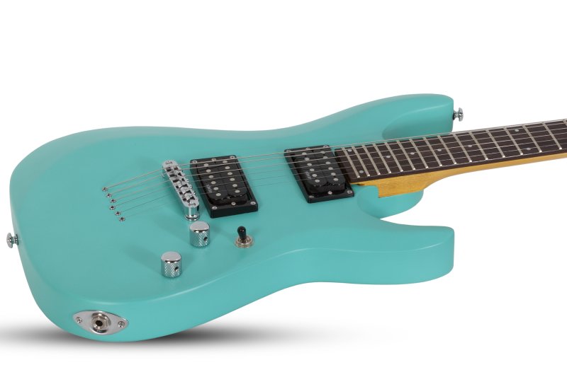 Schecter - C-6 Deluxe 6-String Electric Guitar, Satin Aqua #428-SHC