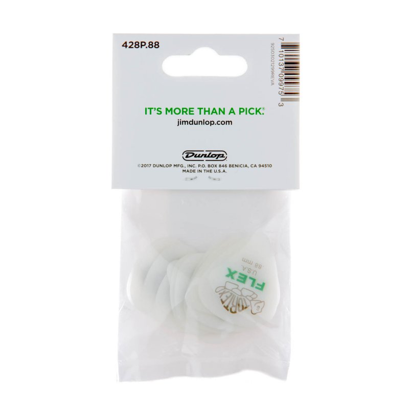 Dunlop - Green 0.88mm Tortex® Flex Standard Guitar Pick (12/pack) #428P.88