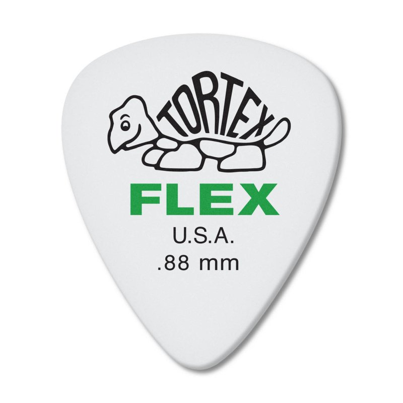 Dunlop - Green 0.88mm Tortex® Flex Standard Guitar Pick (72/pack) #428R.88