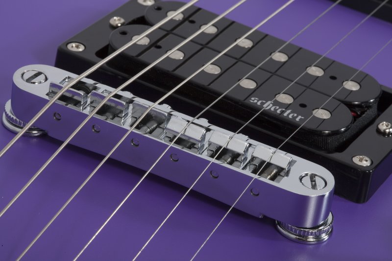 Schecter - C-6 Deluxe 6-String Electric Guitar, Satin Purple #429-SHC
