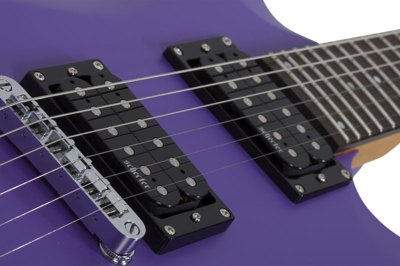 Schecter - C-6 Deluxe 6-String Electric Guitar, Satin Purple #429-SHC