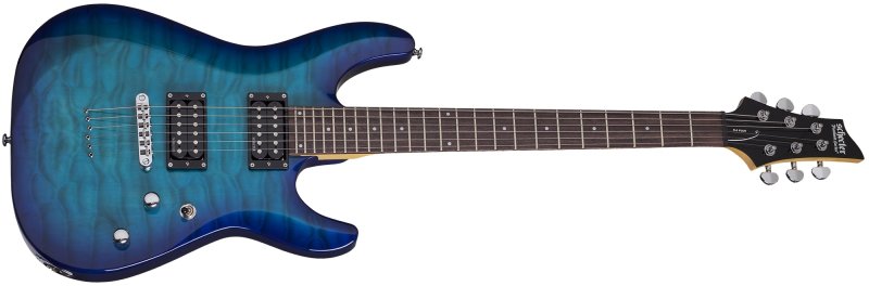 Schecter - C-6 PLUS 6 String Electric Guitar OBB - Ocean Burst Blue #443-SHC