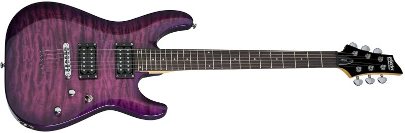 Schecter - C-6 Plus 6 String Electric Guitar - Electric Magenta #445-SHC